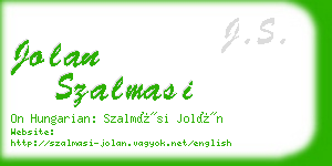 jolan szalmasi business card